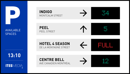 Available spaces